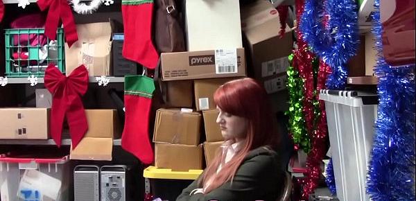  Redheaded criminal blows store manager